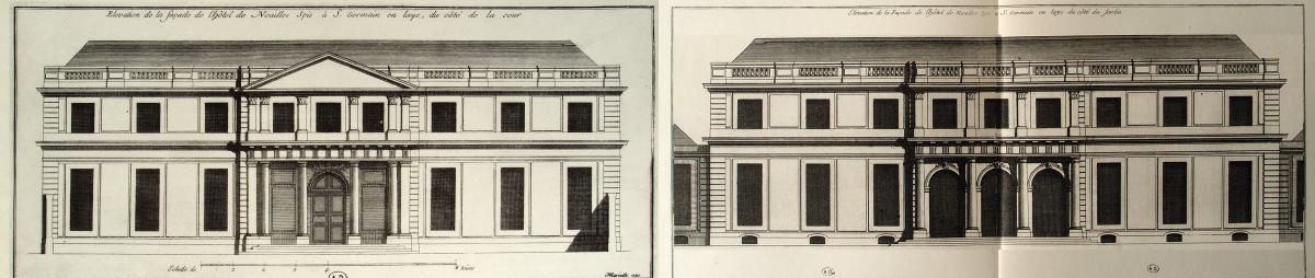 Les façades cour et jardin de l'hôtel de Noailles, de Jean Mariette, Architecture française